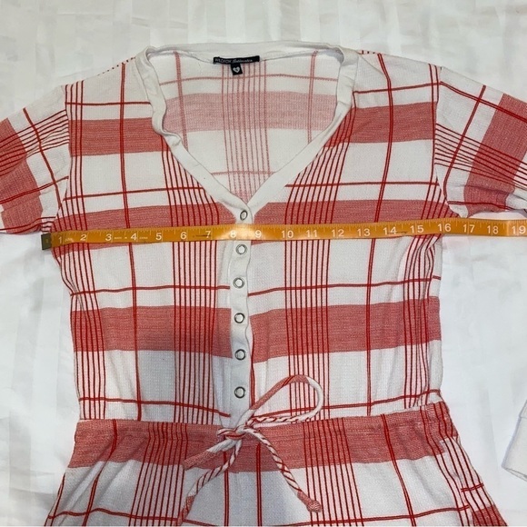 Wildfox Couture Red Thermal Plaid Romper - Picture 7 of 9